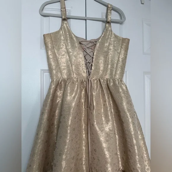 V. Chapman The Avery Dress in Taupe Duchess8